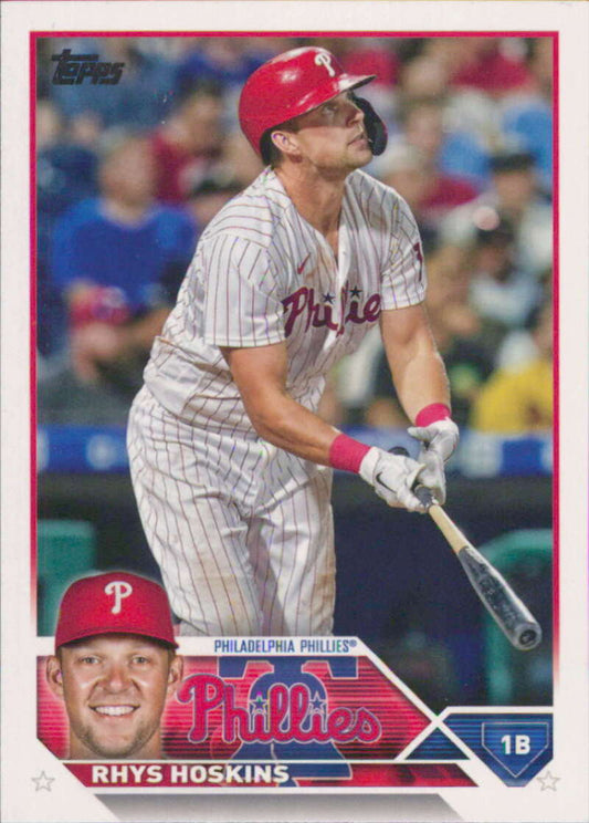 2023 Topps Baseball  #221 Rhys Hoskins  Philadelphia Phillies  Image 1
