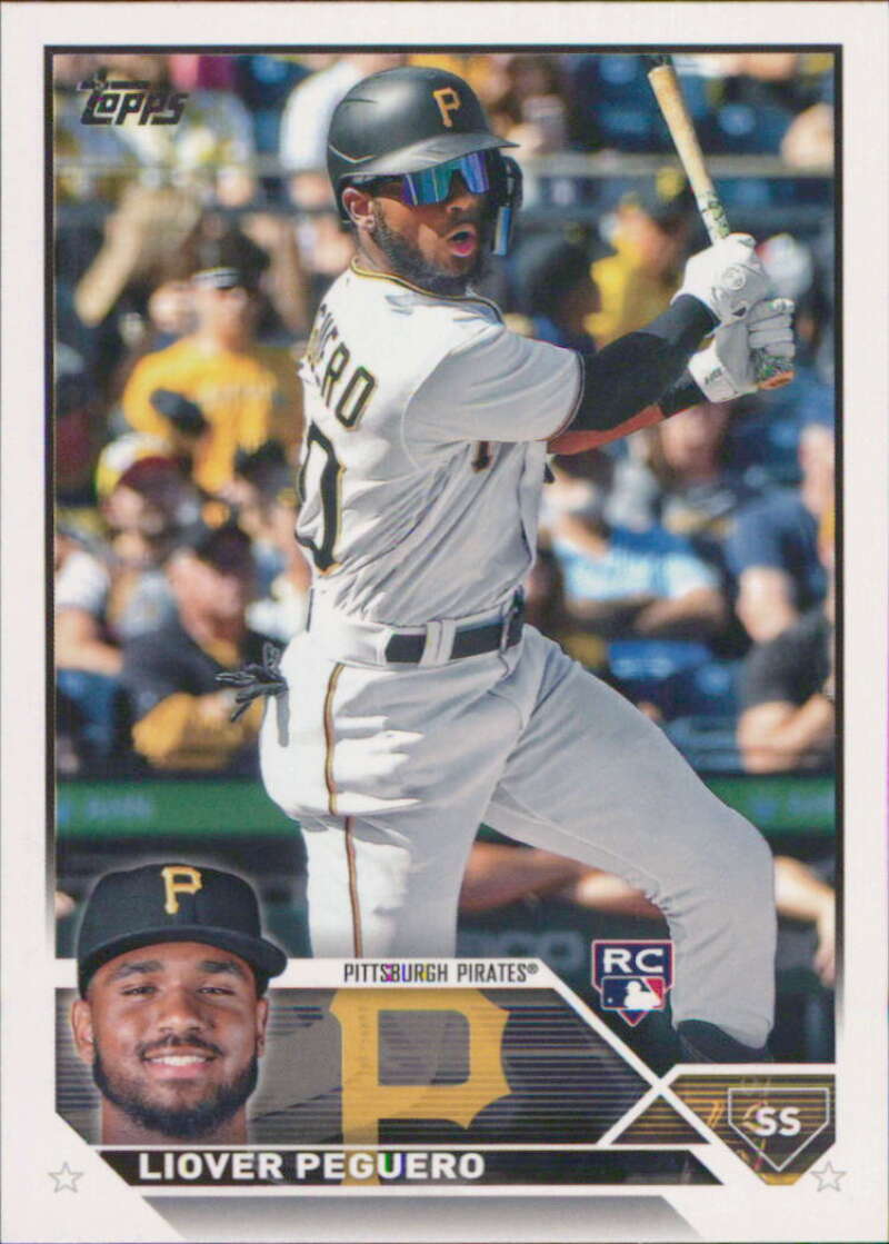 2023 Topps Baseball #238 Liover Peguero RC Rookie Pittsburgh Pirates Image 1
