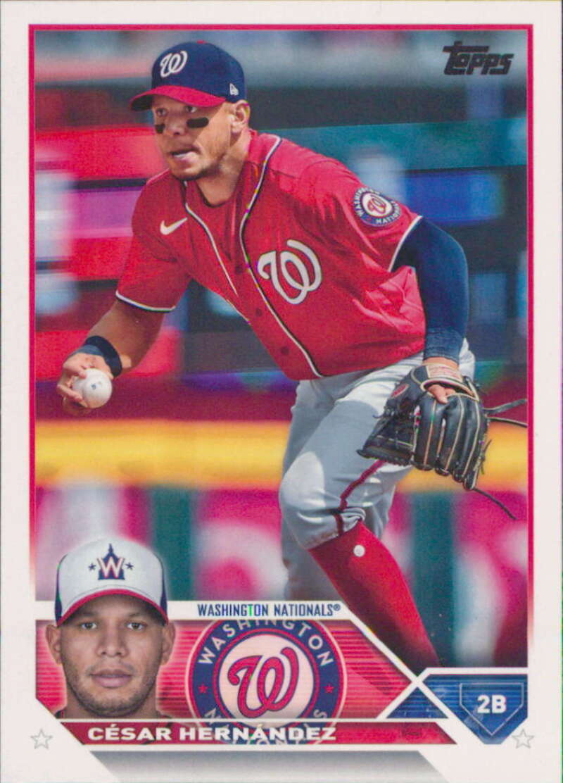 2023 Topps Baseball #244 Cesar Hernandez Washington Nationals Image 1