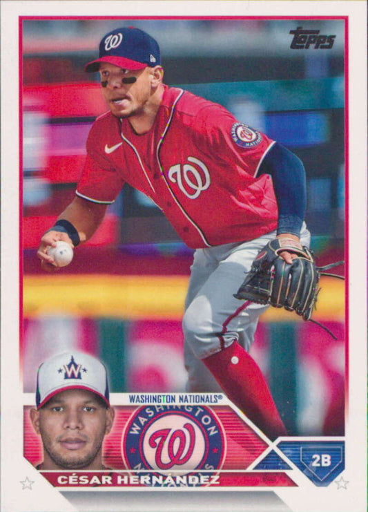2023 Topps Baseball  #244 Cesar Hernandez  Washington Nationals  Image 1
