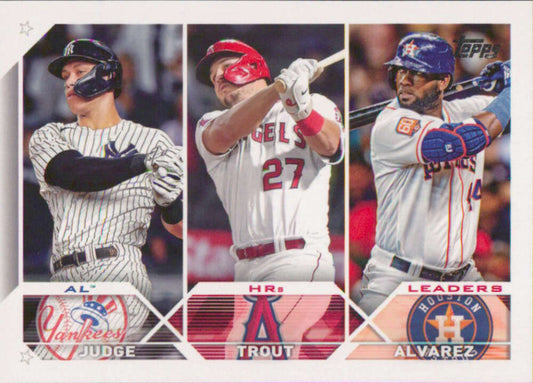 2023 Topps Baseball  #246 Aaron Judge/Mike Trout/Yordan Alvarez   Image 1