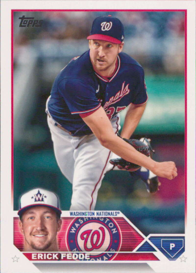 2023 Topps Baseball #258 Erick Fedde Washington Nationals Image 1