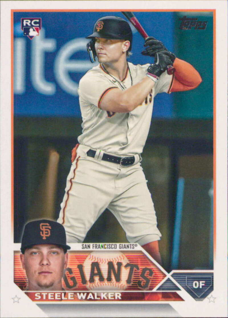 2023 Topps Baseball #264 Steele Walker RC Rookie San Francisco Giants Image 1