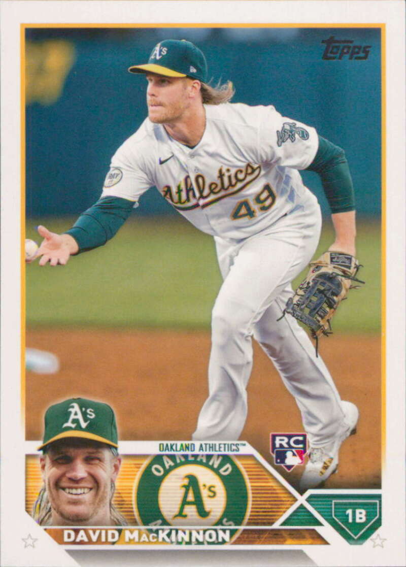 2023 Topps Baseball #276 David MacKinnon RC Rookie Oakland Athletics Image 1