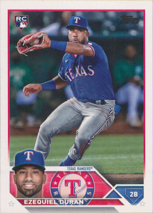 2023 Topps Baseball  #286 Ezequiel Duran  RC Rookie Texas Rangers  Image 1