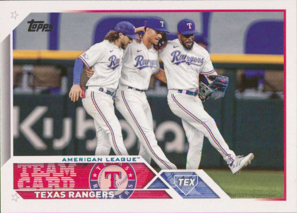 2023 Topps Baseball #292 Texas Rangers Team Card Image 1
