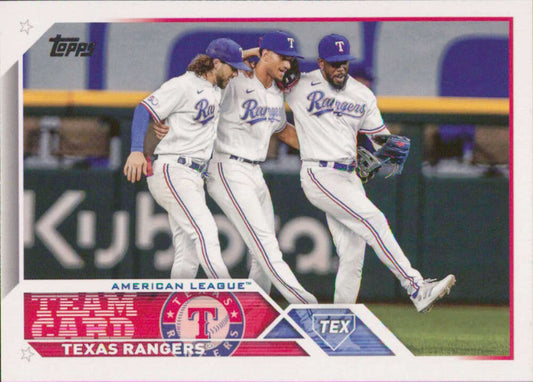 2023 Topps Baseball  #292 Texas Rangers  Team Card  Image 1