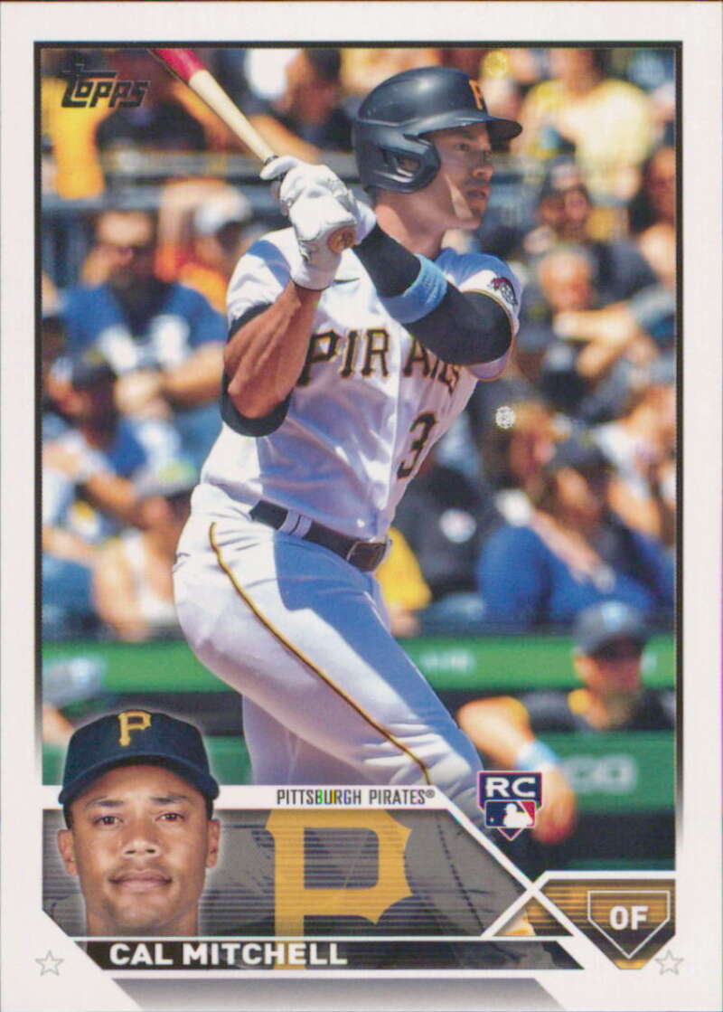 2023 Topps Baseball #313 Cal Mitchell RC Rookie Pittsburgh Pirates Image 1