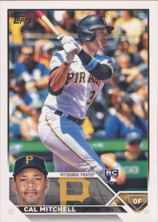 2023 Topps Baseball  #313 Cal Mitchell  RC Rookie Pittsburgh Pirates  Image 1