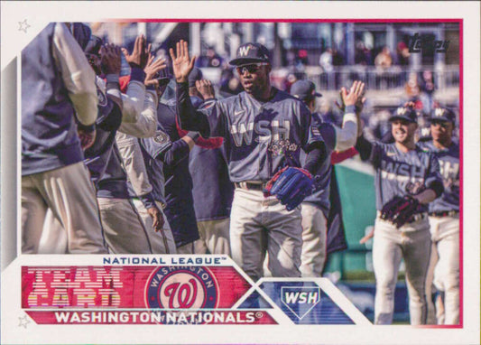 2023 Topps Baseball  #316 Washington Nationals  Team Card  Image 1