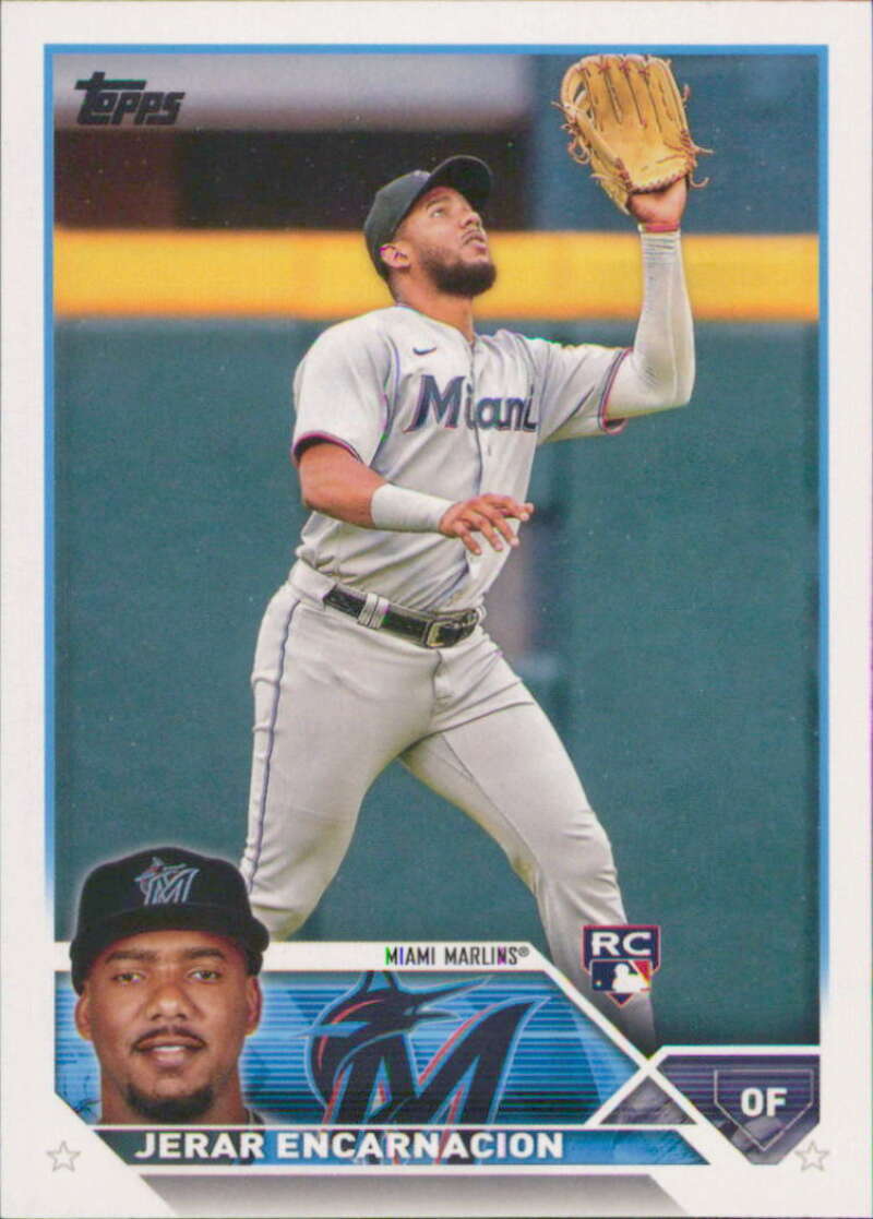 2023 Topps Baseball #318 Jerar Encarnacion RC Rookie Miami Marlins Image 1