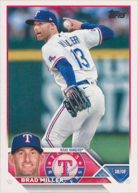 2023 Topps Baseball  #319 Brad Miller  Texas Rangers  Image 1