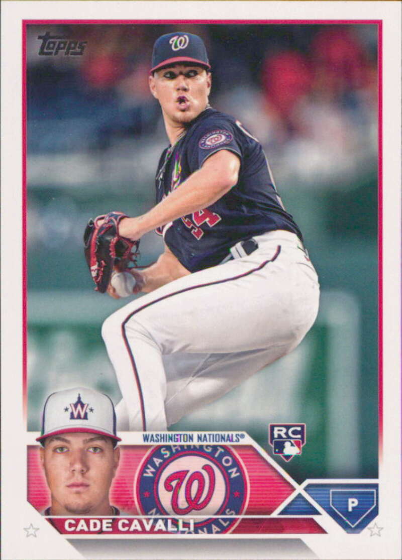 2023 Topps Baseball #320 Cade Cavalli RC Rookie Washington Nationals Image 1