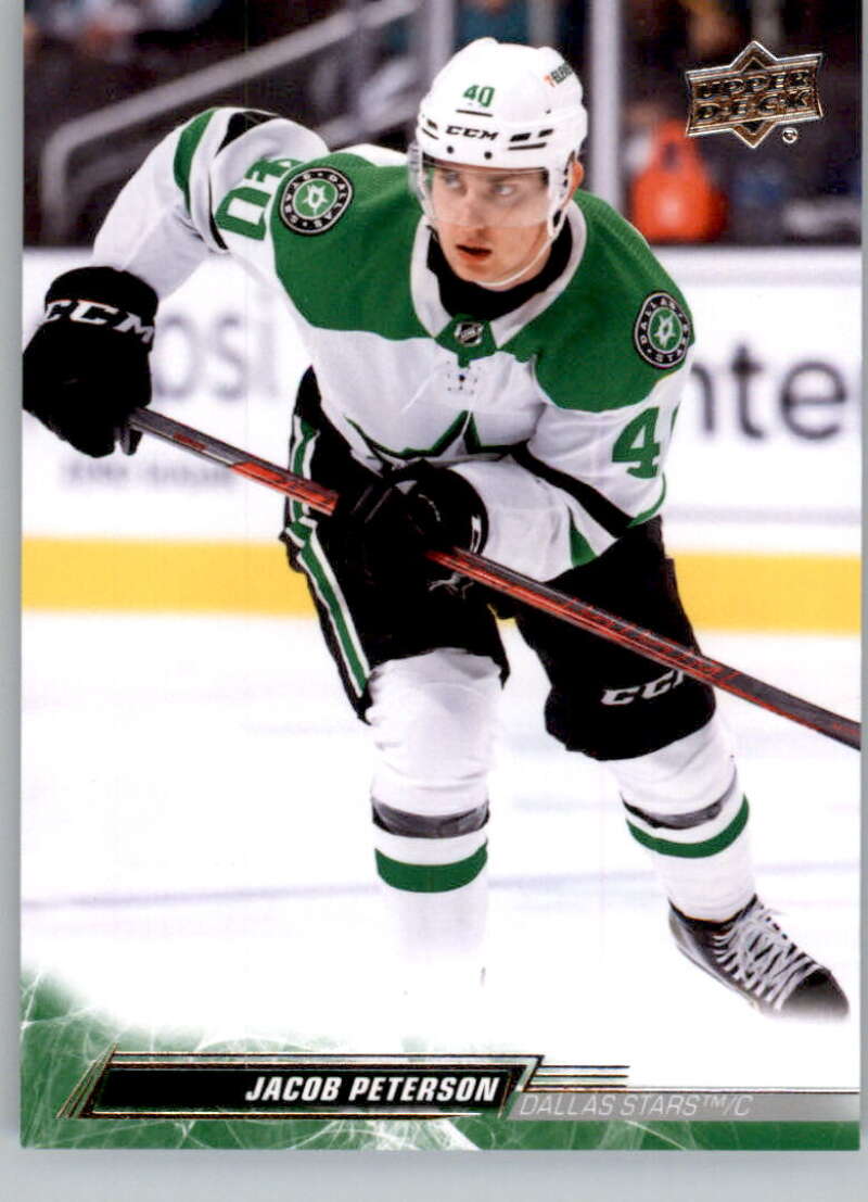 2022-23 Upper Deck Hockey #313 Jacob Peterson Dallas Stars Image 1