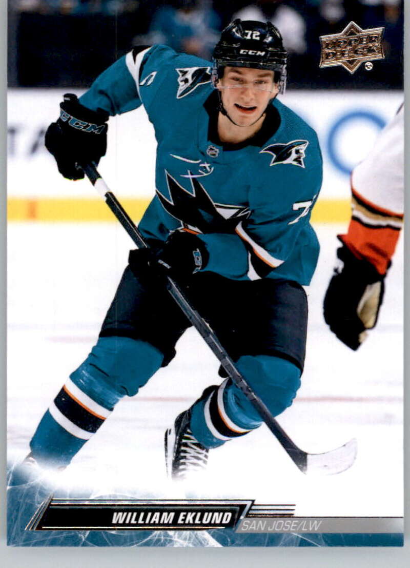 2022-23 Upper Deck Hockey #397 William Eklund San Jose Sharks Image 1