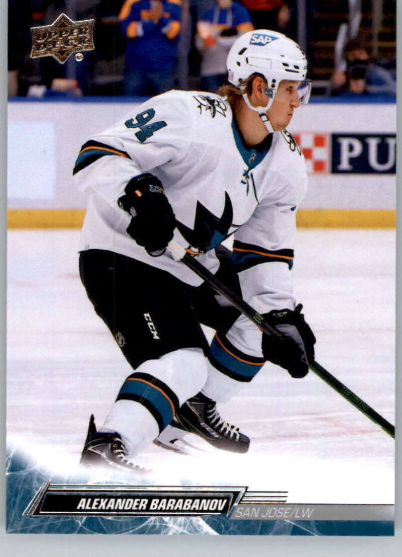2022-23 Upper Deck Hockey #398 Alexander Barabanov San Jose Sharks Image 1