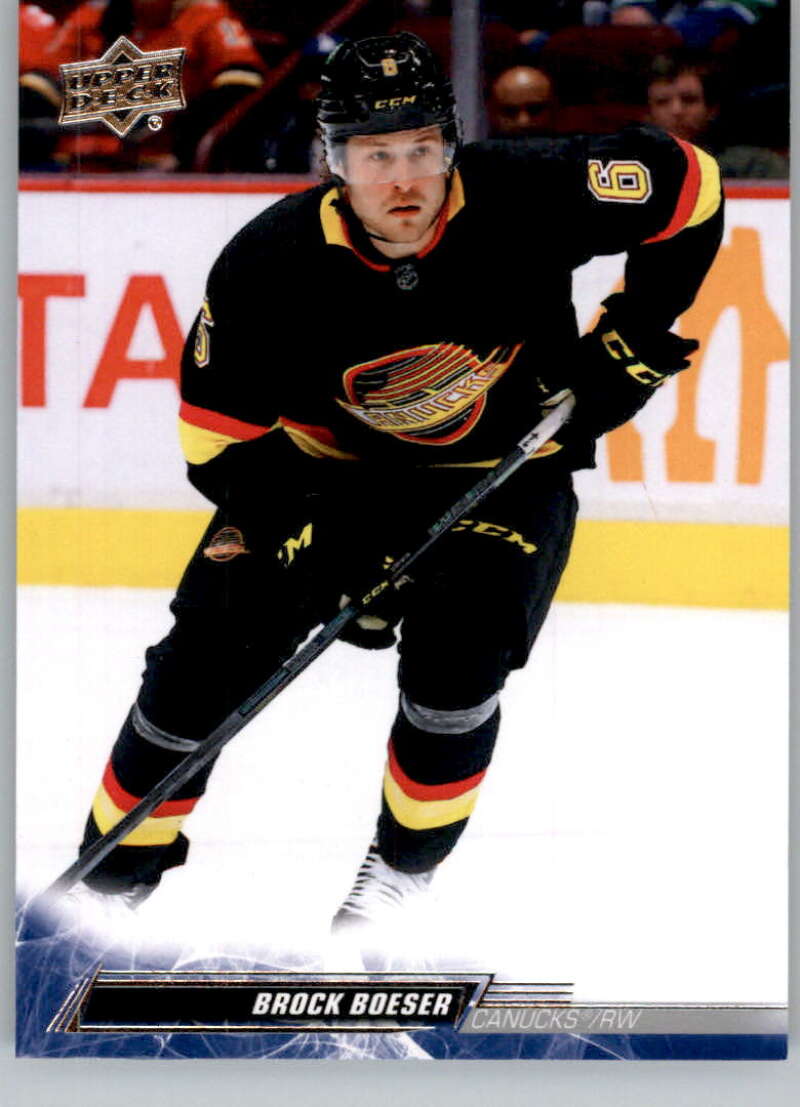 2022-23 Upper Deck Hockey #429 Brock Boeser Vancouver Canucks Image 1