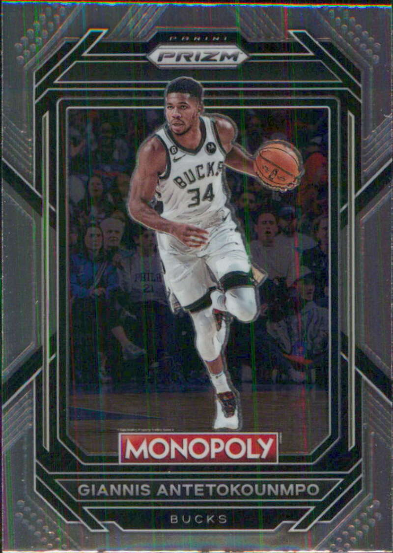 2022-23 Panini Monopoly Prizm #49 Giannis Antetokounmpo Milwaukee Bucks V96931 Image 1