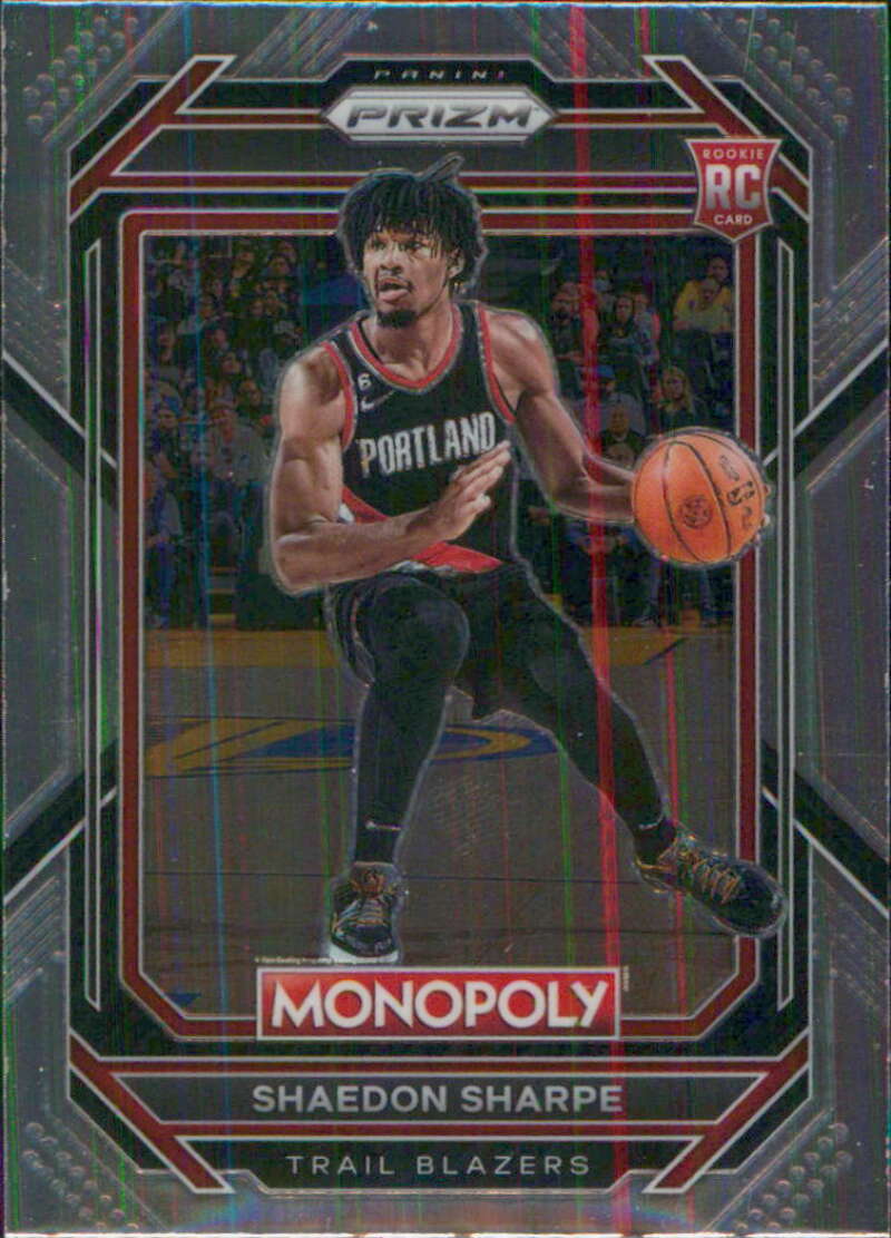 2022-23 Panini Monopoly Prizm #74 Shaedon Sharpe RC Rookie Portland V97019 Image 1