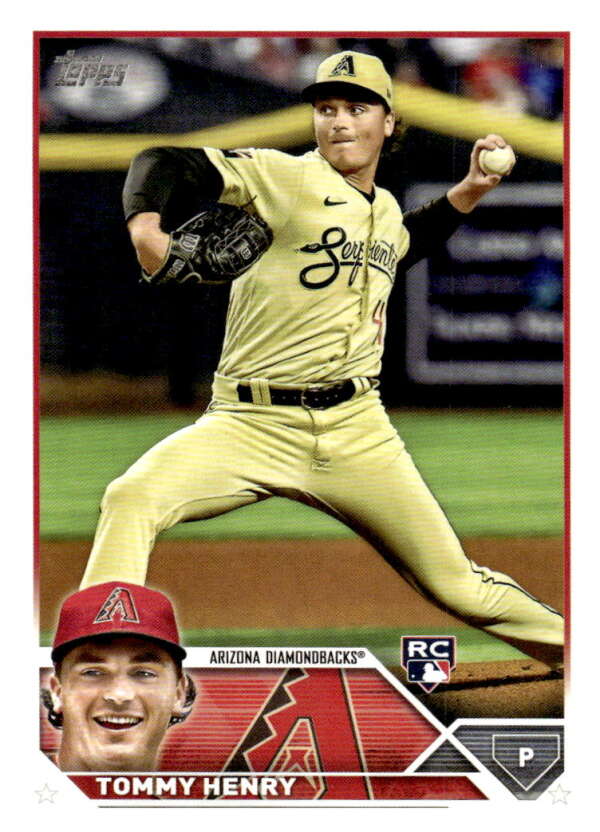 2023 Topps Baseball #336 Tommy Henry RC Rookie Arizona Diamondbacks Image 1