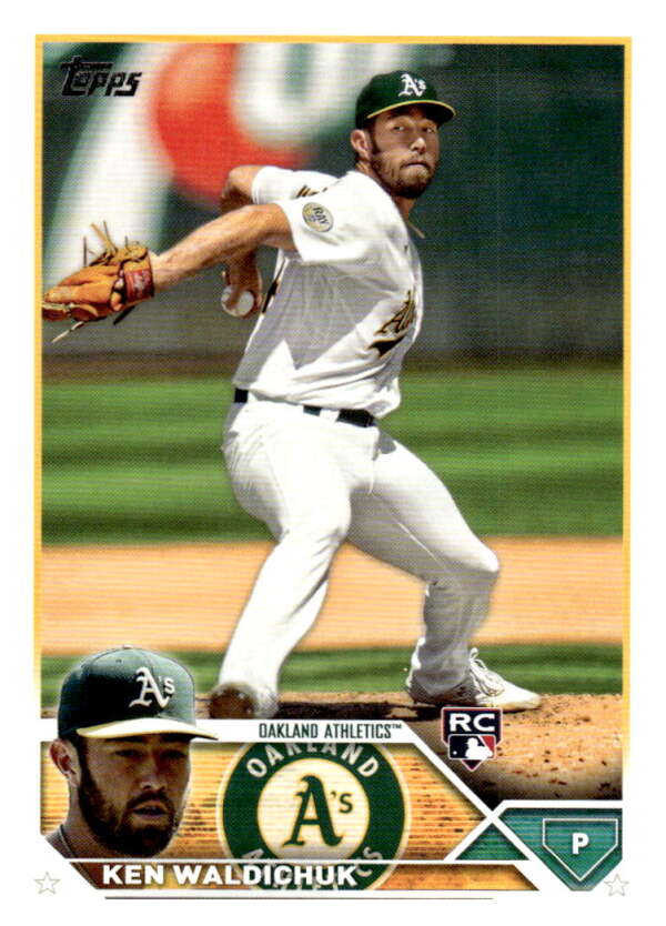 2023 Topps Baseball #340 Ken Waldichuk RC Rookie Oakland Athletics Image 1