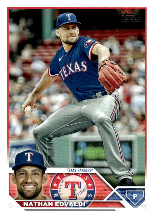 2023 Topps Baseball  #341 Nathan Eovaldi  Texas Rangers  Image 1