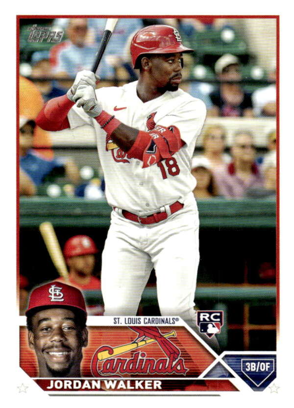 2023 Topps Baseball #344 Jordan Walker RC Rookie St. Louis Cardinals Image 1