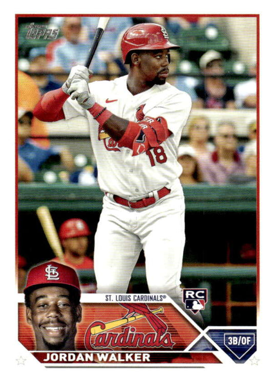2023 Topps Baseball  #344 Jordan Walker  RC Rookie St. Louis Cardinals  Image 1
