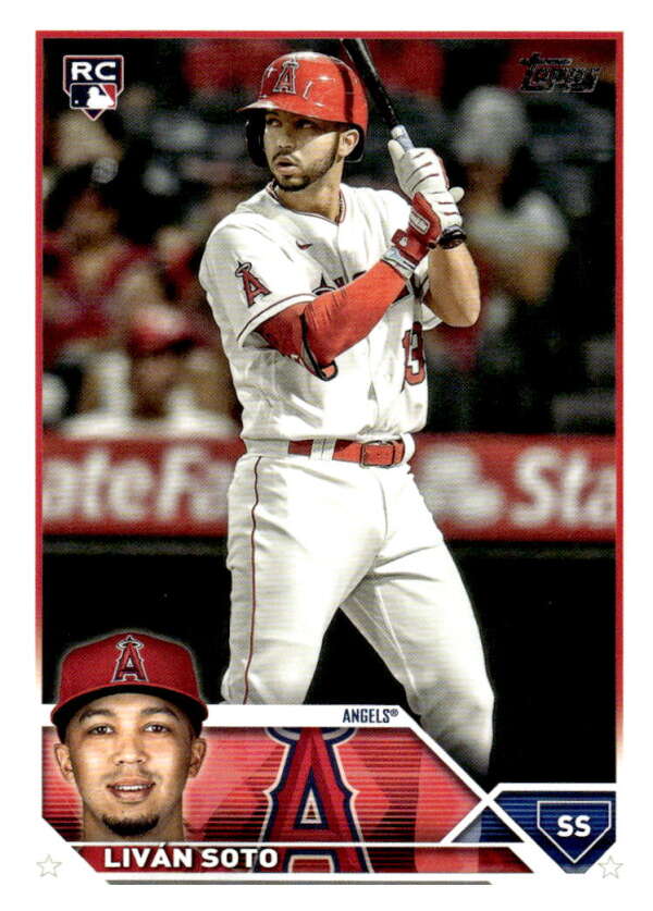 2023 Topps Baseball #371 Livan Soto RC Rookie Los Angeles Angels Image 1