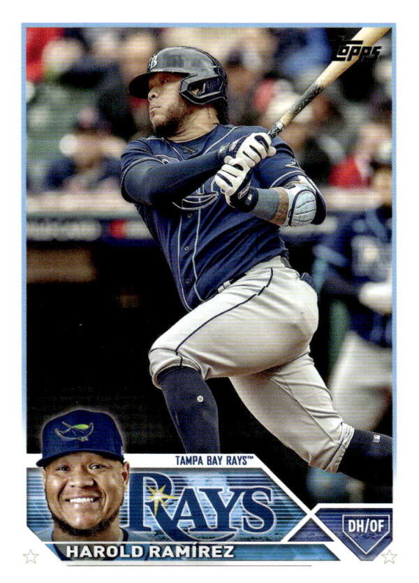 2023 Topps Baseball #387 Harold Ramirez Tampa Bay Rays Image 1