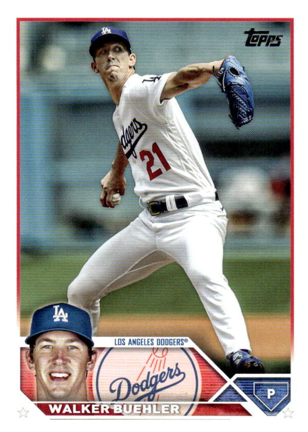 2023 Topps Baseball #391 Walker Buehler Los Angeles Dodgers Image 1