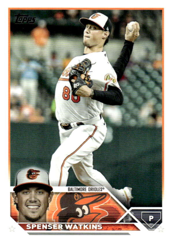2023 Topps Baseball #393 Spenser Watkins Baltimore Orioles Image 1