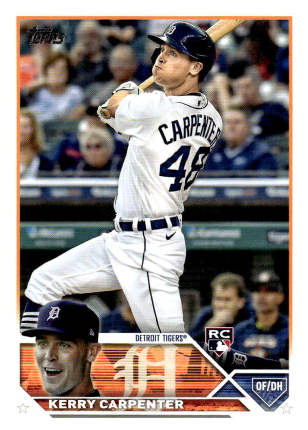 2023 Topps Baseball #394 Kerry Carpenter RC Rookie Detroit Tigers Image 1