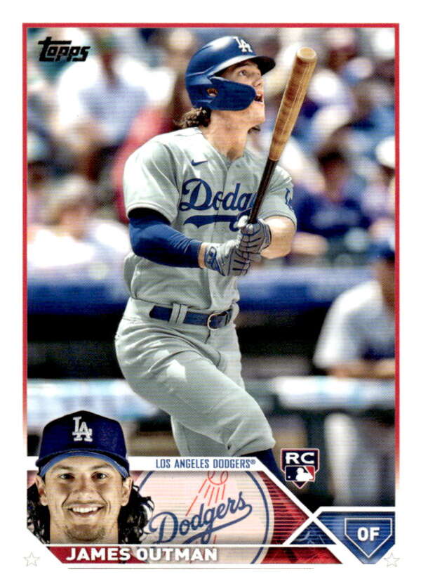 2023 Topps Baseball #395 James Outman RC Rookie Los Angeles Dodgers Image 1