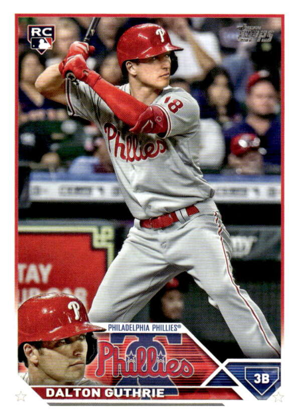 2023 Topps Baseball #398 Dalton Guthrie RC Rookie Philadelphia Phillies Image 1