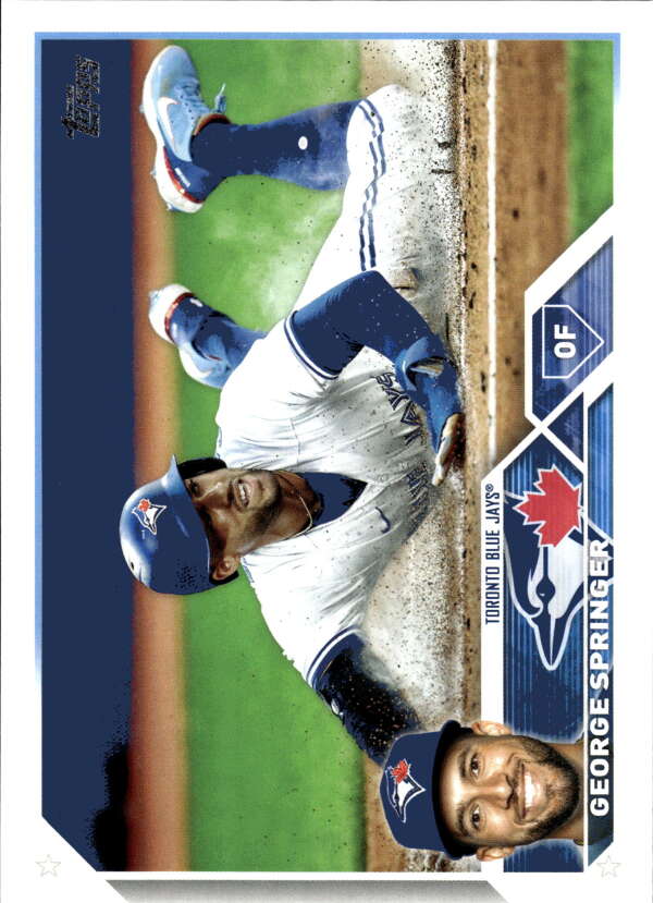2023 Topps Baseball #414 George Springer Toronto Blue Jays Image 1