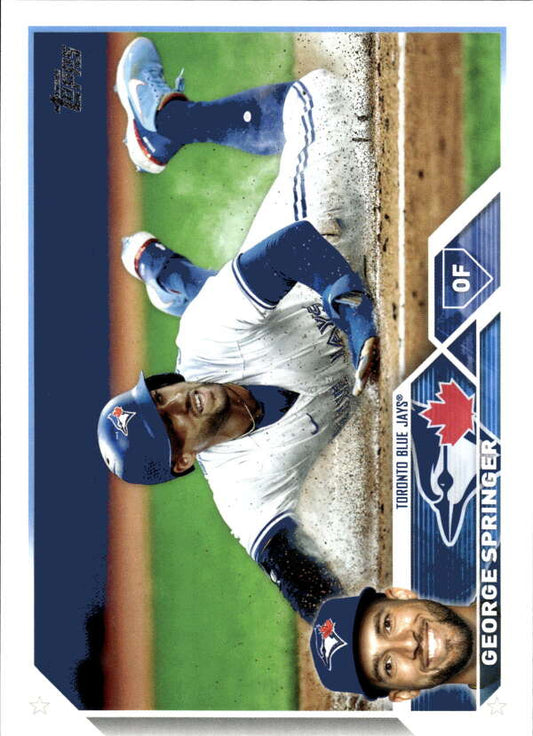 2023 Topps Baseball  #414 George Springer  Toronto Blue Jays  Image 1