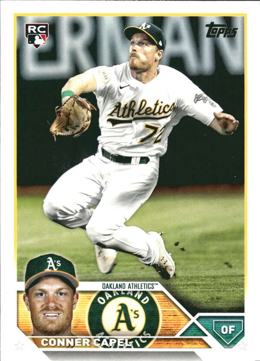 2023 Topps Baseball  #418 Conner Capel  RC Rookie Oakland Athletics  Image 1