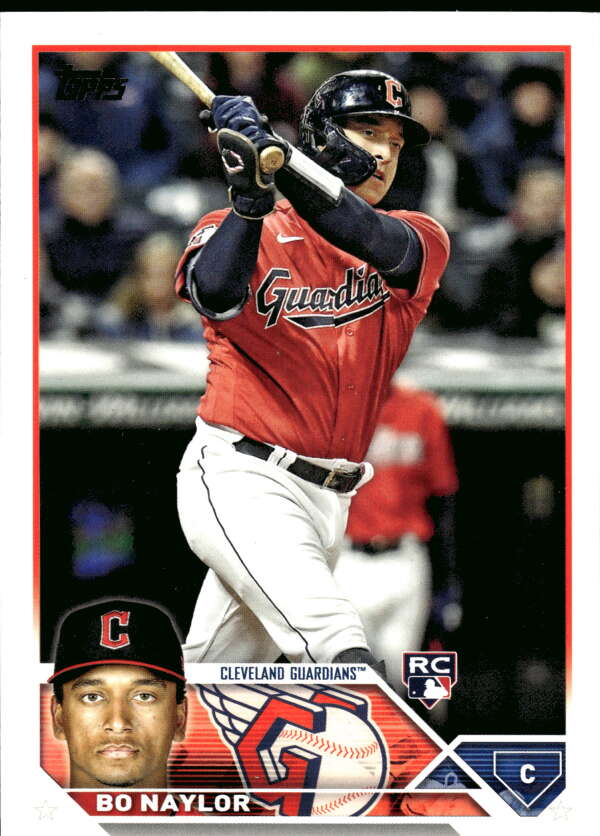 2023 Topps Baseball #421 Bo Naylor RC Rookie Cleveland Guardians Image 1