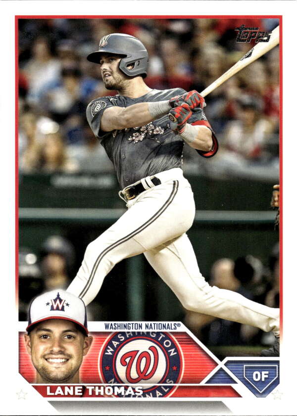 2023 Topps Baseball #437 Lane Thomas Washington Nationals Image 1