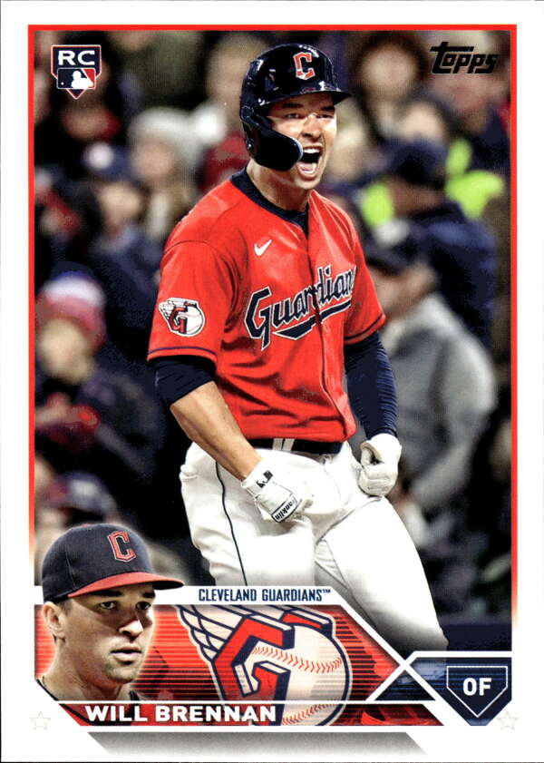 2023 Topps Baseball #453 Will Brennan RC Rookie Cleveland Guardians Image 1