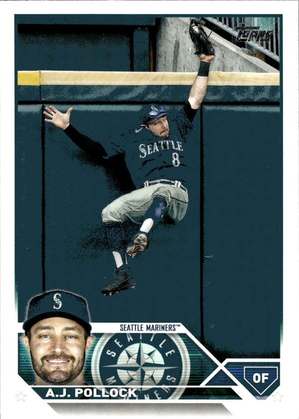 2023 Topps Baseball #454 A.J. Pollock Seattle Mariners Image 1