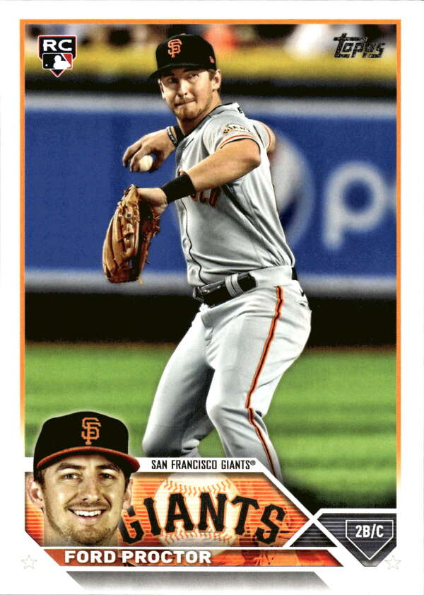 2023 Topps Baseball #472 Ford Proctor RC Rookie San Francisco Giants Image 1