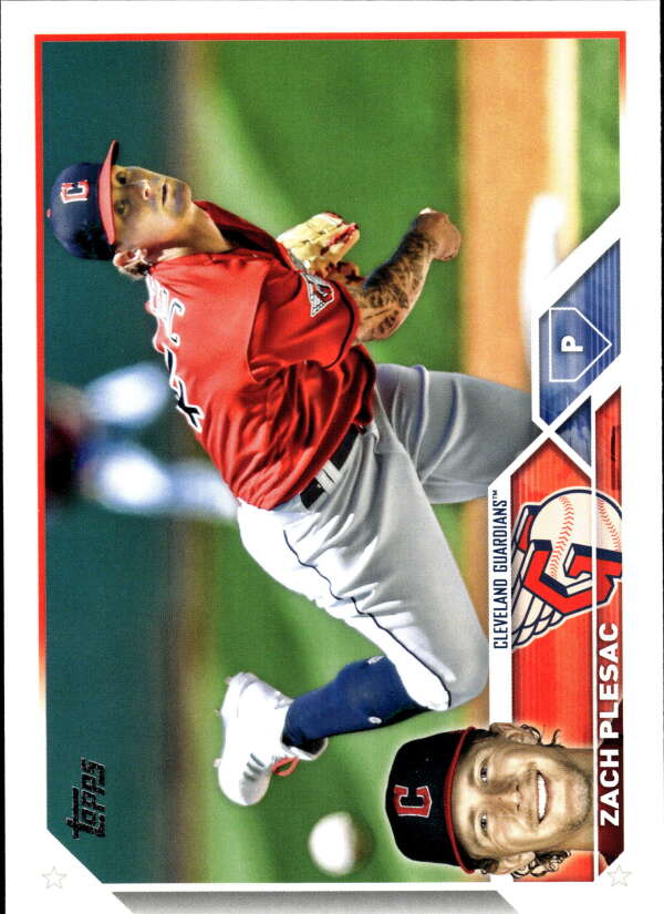 2023 Topps Baseball #476 Zach Plesac Cleveland Guardians Image 1
