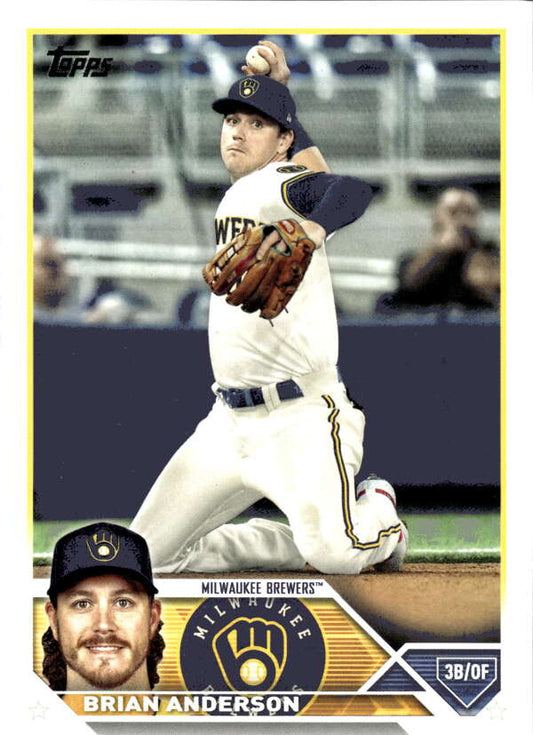 2023 Topps Baseball  #480 Brian Anderson  Milwaukee Brewers  Image 1