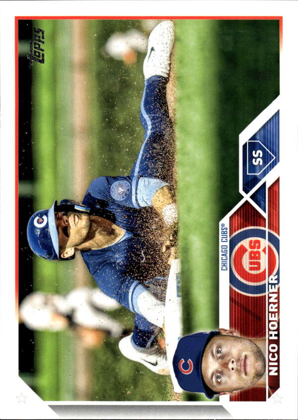 2023 Topps Baseball #485 Nico Hoerner Chicago Cubs Image 1