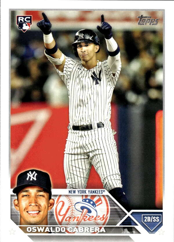 2023 Topps Baseball #487 Oswaldo Cabrera RC Rookie New York Yankees Image 1