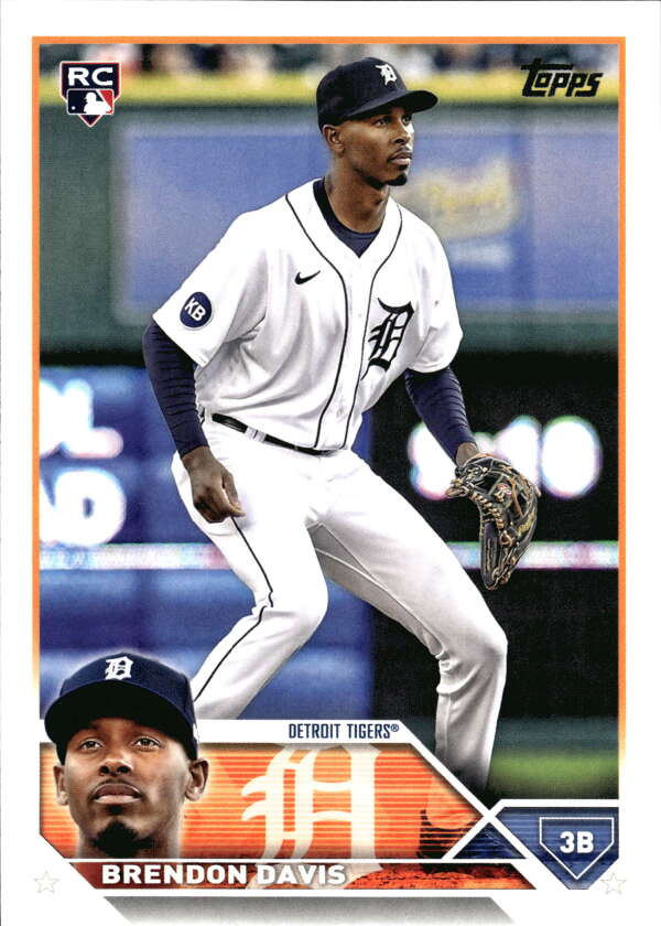 2023 Topps Baseball #494 Brendon Davis RC Rookie Detroit Tigers Image 1