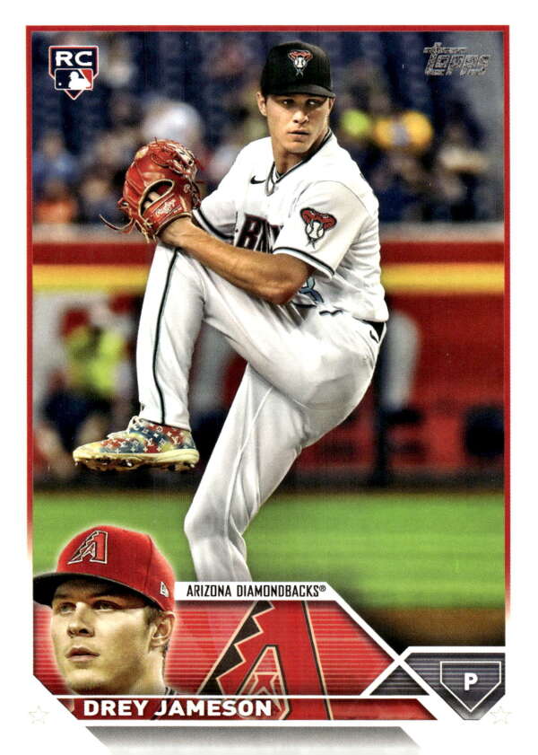 2023 Topps Baseball #502 Drey Jameson RC Rookie Arizona Diamondbacks Image 1