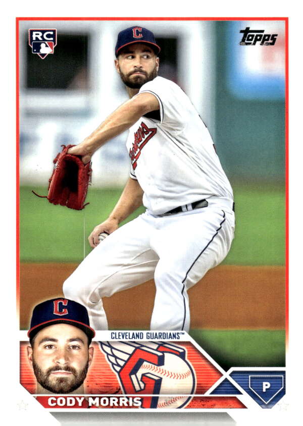 2023 Topps Baseball #507 Cody Morris RC Rookie Cleveland Guardians Image 1